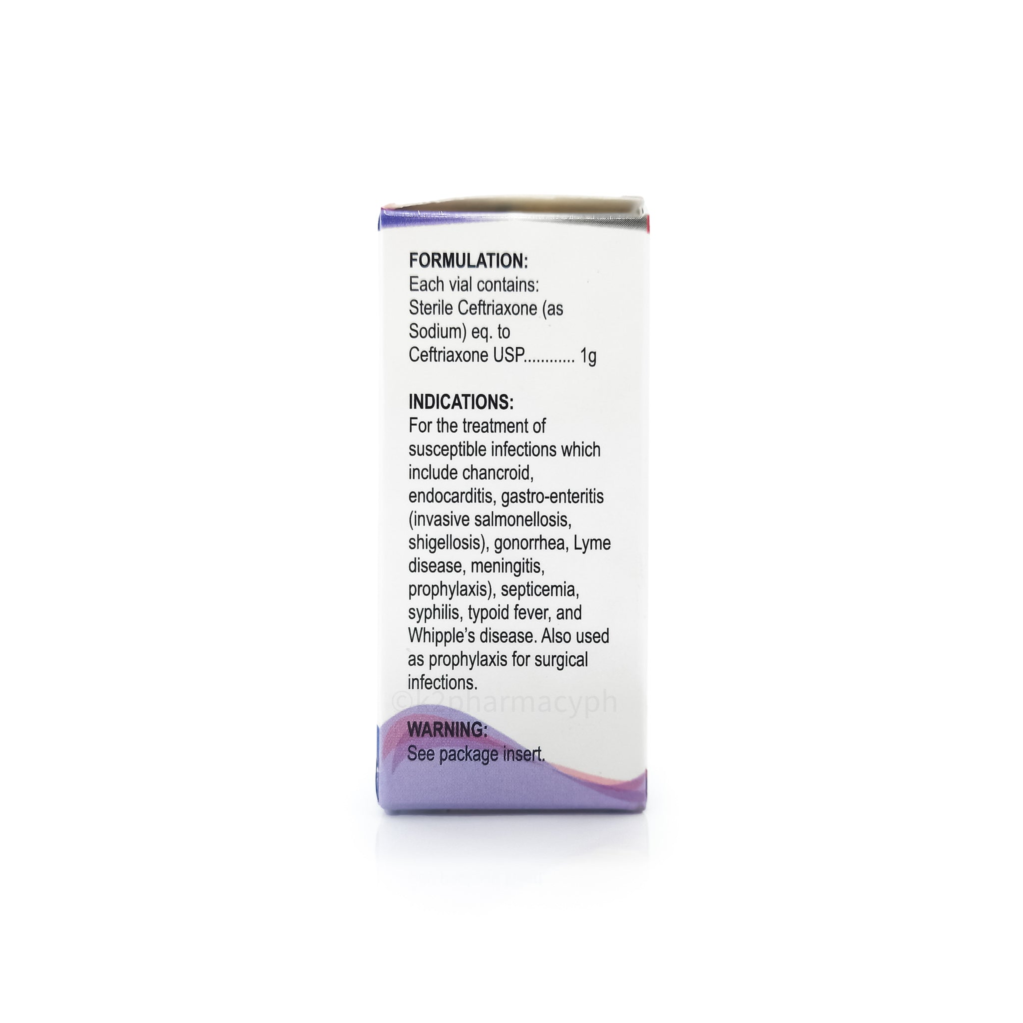 Vicaxone Ceftriaxone Sodium 1g Powder for Injection (IM/IV) Vial